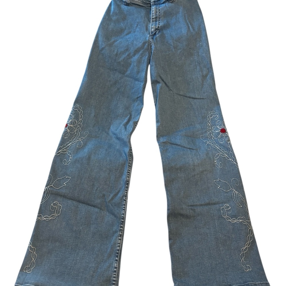 Zara Girls Embroidered Blue Women's Jeans